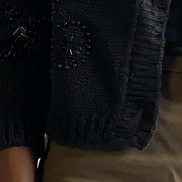Crop sequins vintage sweater cardigan size small made in Hong Kong - Picture 5 of 9
